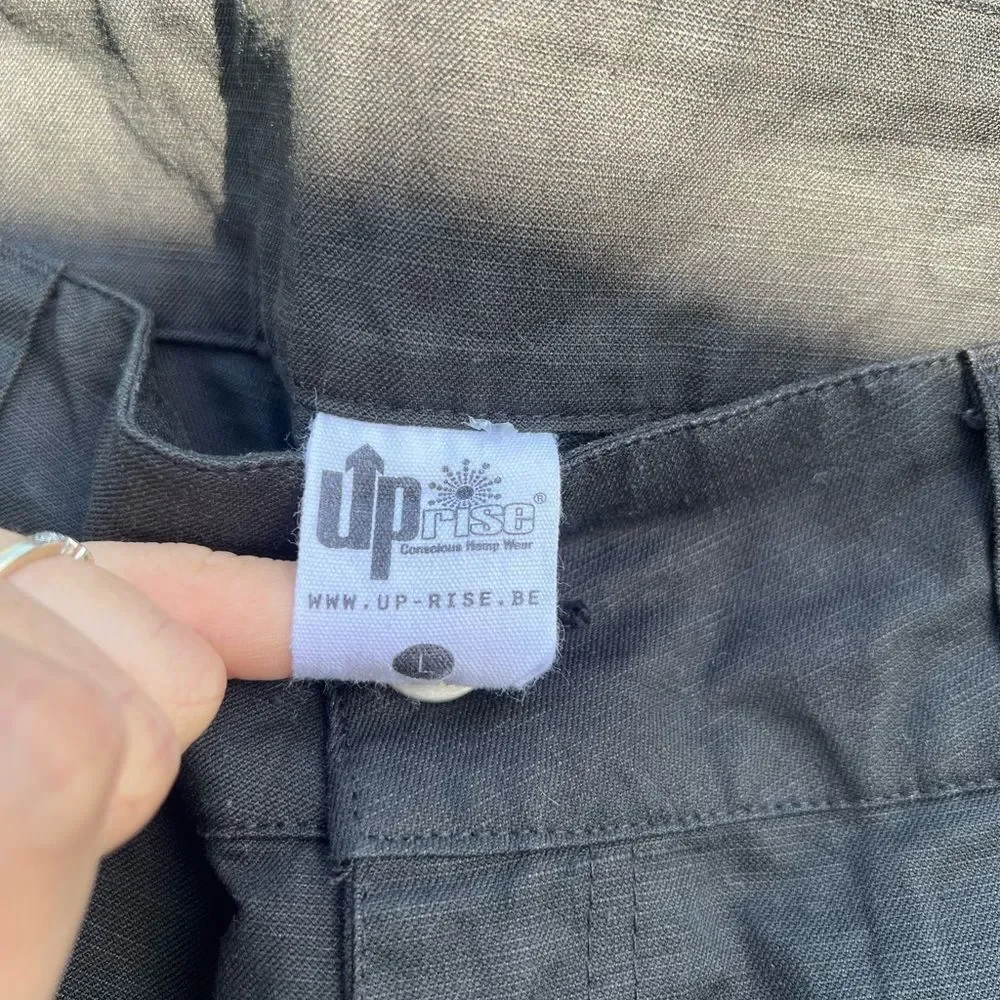 Hemp Organic Cotton Black Chino Work Pants size 34 Vegan